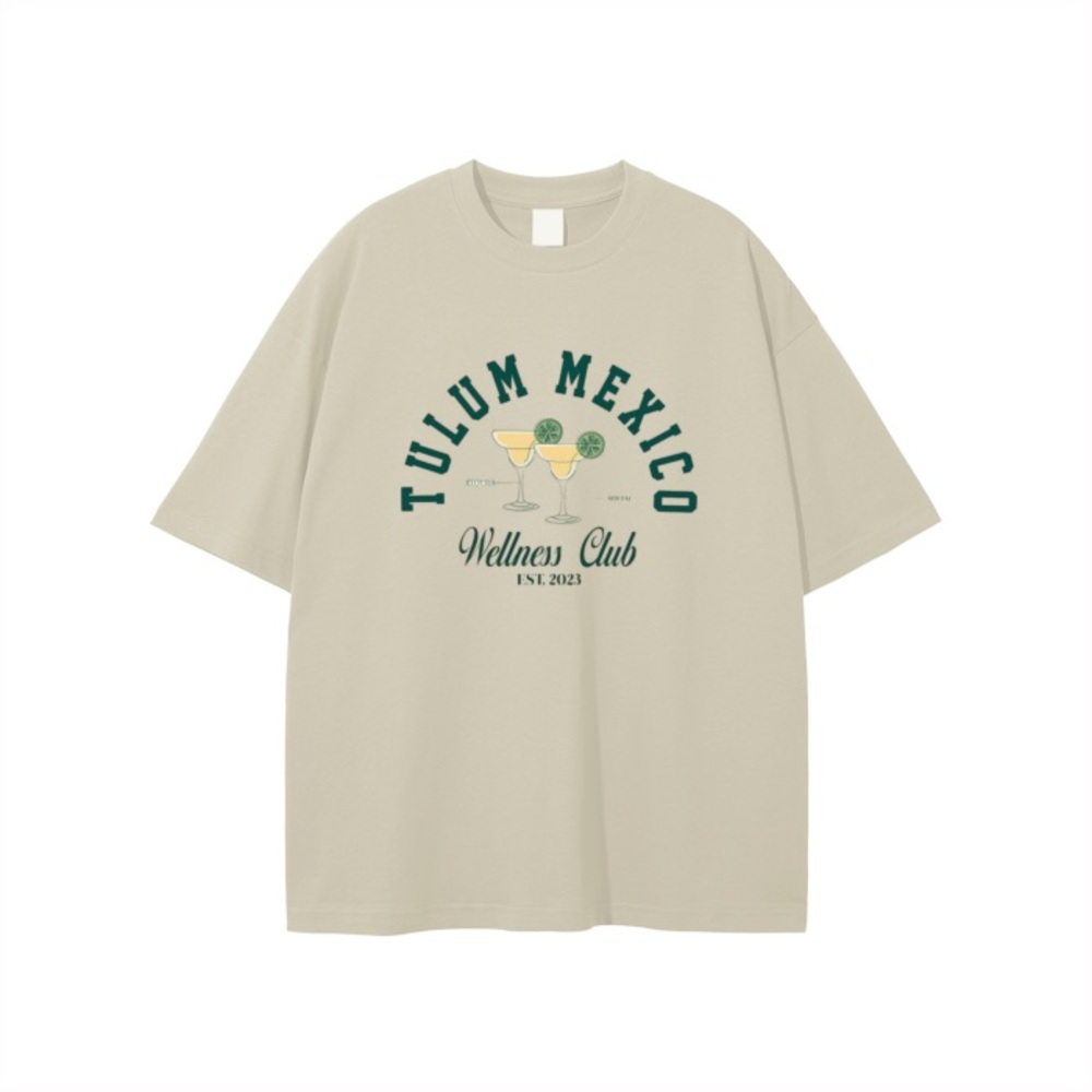 Beige Tulum Mexico Graphic T-Shirt